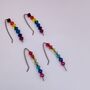 Rainbow And Pastel S Crystal Niobium Hook Earrings, thumbnail 2 of 5