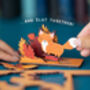 Personalised Autumn Fox Birthday Pop Out Card, thumbnail 3 of 5