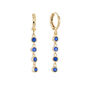 Ellica Blue Gold Droplet Huggie Earrings, thumbnail 1 of 2