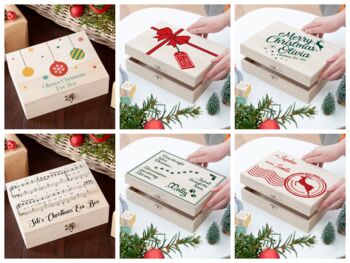 Personalised Wooden Christmas Eve Box, 4 of 9