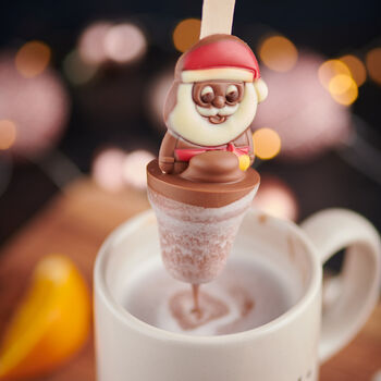 Orange Chocolate Santa Hot Chocolate Spoon, 2 of 3