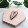 Pink Leaf Pendant Necklace, thumbnail 2 of 4