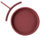 Silicone Plate With Removable Divider Burgundy, thumbnail 4 of 5
