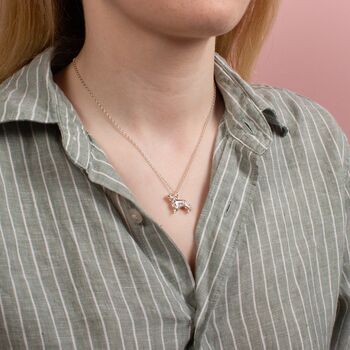 Personalised King Charles Spaniel Silver Necklace, 3 of 10