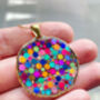 Statement Disco Necklace With Colourful Glitter, thumbnail 9 of 12