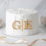 Personalised Initials Wedding Engagement Cake Charm Set, thumbnail 3 of 6