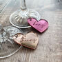 Valentine's Day Heart Personalised Wine Glass Charm, thumbnail 3 of 3