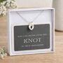 Knot Of Friendship Sterling Silver Necklace, thumbnail 1 of 5