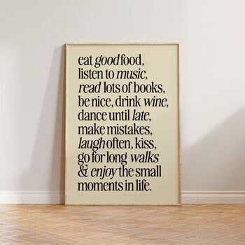 Enjoy The Small Moments In Life Print, 4 of 7