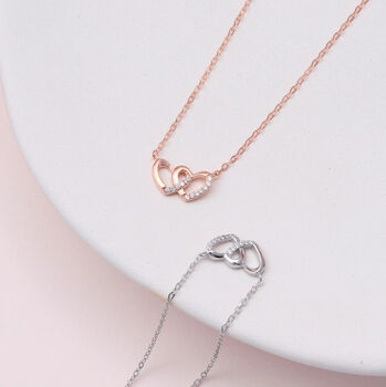 Forever Friend Joined Hearts Necklace, 3 of 4