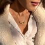 18k Gold Plated Citrine Gemstone Barrel Pendant, thumbnail 2 of 3