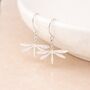 Sterling Silver Hammered Dragonfly Drop Earrings – 25mm X 15mm, thumbnail 2 of 8
