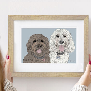 Personalised Hand Drawn Pet Dog Portrait, 3 of 11