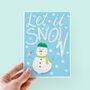 Let It Snow Christmas Card, thumbnail 1 of 3