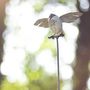 Flying Sparrow On Rod Recycled Metal Garden Sculpture, thumbnail 3 of 3