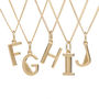 Gold Art Deco Initial Necklace, thumbnail 6 of 11