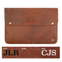 Personalised Brown Leather Oslo Macbook Sleeve/Case, thumbnail 4 of 6