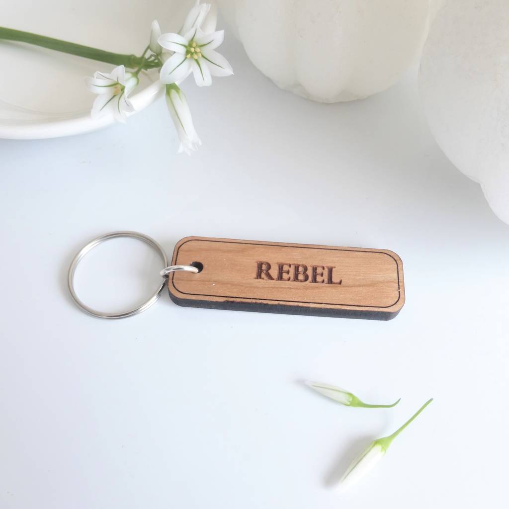 Rebel Personalised Keyring By EdgeInspired