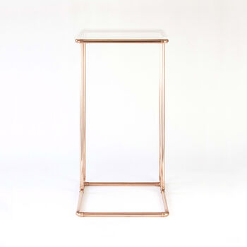 Handmade Side Table In Copper With Acrylic Top, 6 of 6