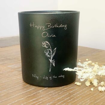 Birth Flower Gift Glow Through Candle May, 2 of 2
