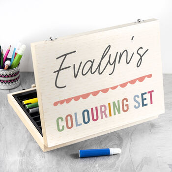 Personalised Kid’s Colourful Colouring Set, 2 of 5