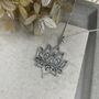 925 Sterling Silver Lotus Necklace, thumbnail 3 of 7