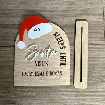 Personalised Christmas Countdown Board, Advent Calendar, 4 of 4
