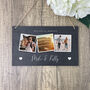 Personalised Couples Photo Slate Hanging Sign 25 X 15cm, thumbnail 1 of 5