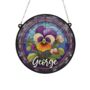 Pansy Personalised Stained Glass Effect Suncatcher, thumbnail 7 of 7