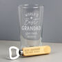 Personalised Father's Day Pint Glass And Bottle Opener, thumbnail 2 of 3