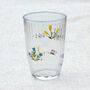 Hand Painted Floral Drinking Glass – Summer Glassware In Orange Or Blue, thumbnail 7 of 9
