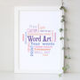 Personalised Word Art Cloud Print, thumbnail 7 of 9