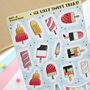 Ice Lolly Sweet Treat! Ice Lolly Sticker Sheet, thumbnail 2 of 2