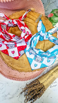 Pink Love Bug Bear Dog Bandana, 3 of 8