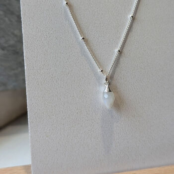 Rainbow Moonstone Semi Precious Gemstone Necklace, 5 of 8