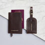 Matching Leather Passport Cover And Luggage Tag Set, thumbnail 3 of 10