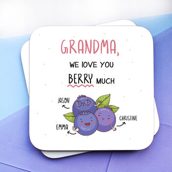 Grandma We Love You Berry Much Coaster, 2 of 2