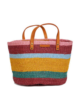 Bold Striped Sisal Shopper, 3 of 4