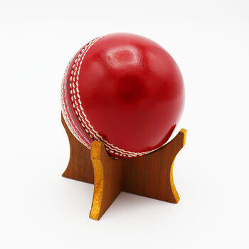 Personalised Vintage Leather Cricket Ball, 8 of 9
