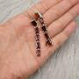 Red Garnet Drop Silver Earrings, thumbnail 8 of 9