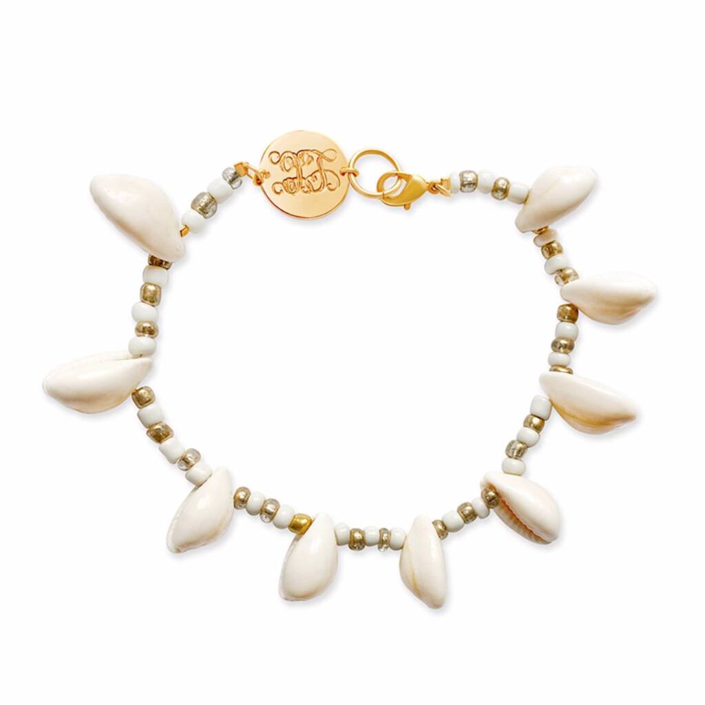 Shell Monogram Anklet By Anna Lou of London | notonthehighstreet.com