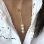 30th Pearl Wedding Anniversary Lariat Necklace, thumbnail 1 of 3