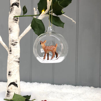 Christmas Glass Deer Bauble, 3 of 4