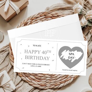 Personalised Birthday Surprise Scratch Ticket, 6 of 9