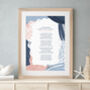 Modern Abstract Personalised Poem Print, thumbnail 2 of 7