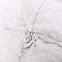 925 Sterling Silver Initial Fancy Script Necklace, thumbnail 1 of 7