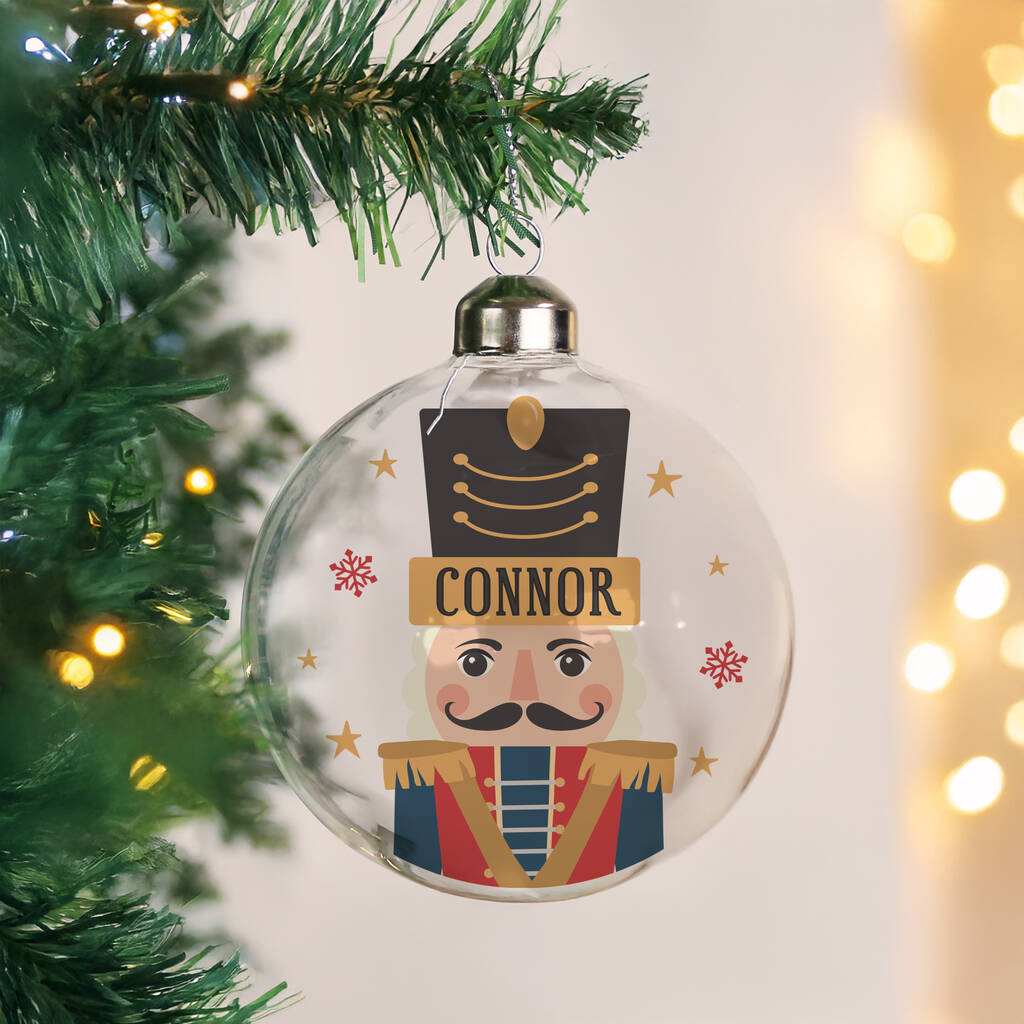 Personalised Nutcracker Bauble For Kids Christmas, 1 of 4