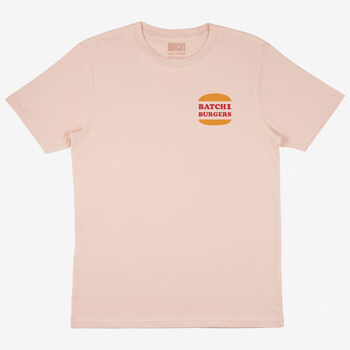 Flamin’ Hotline Unisex Burger T Shirt In Peach, 2 of 2