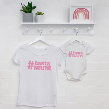 Instamum And Baby Mother And Child T Shirt Set, 2 of 7