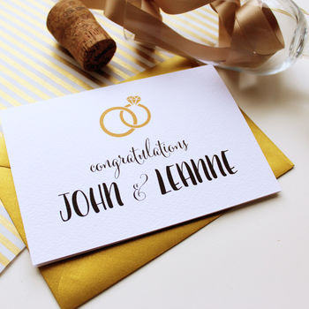Personalised Calligraphy Wedding Engagement Card, 2 of 3